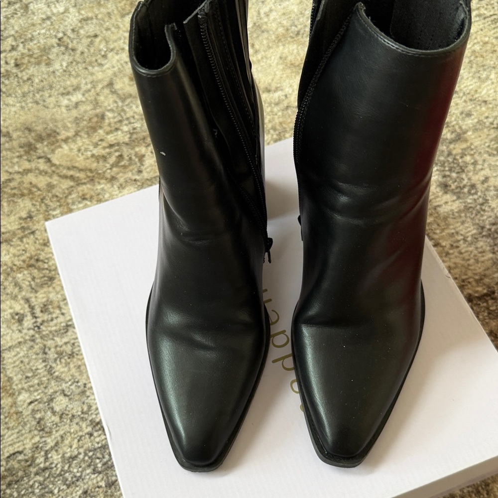 Madden Girl Sleek Black Ankle Booties